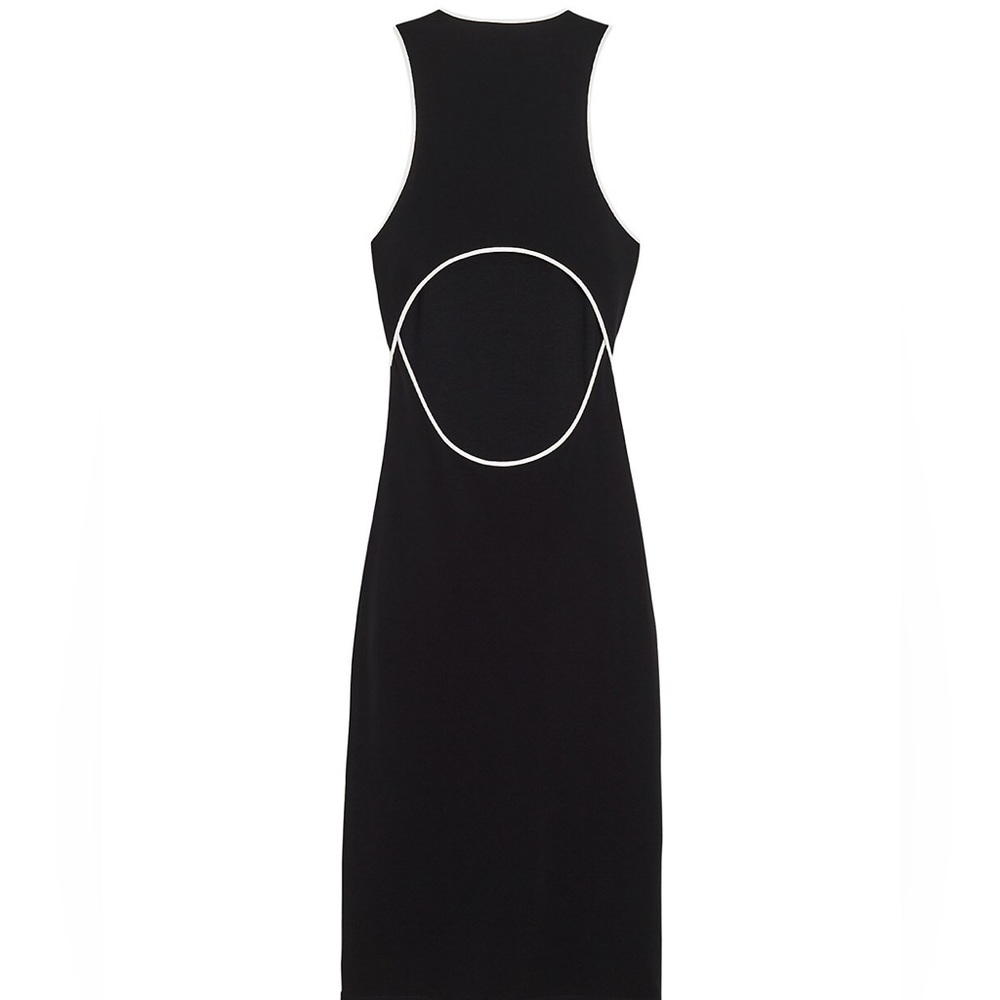 Rag & Bone Nora Piped Open Back Dress Black - image 2